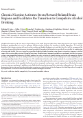 Cover page: Chronic Nicotine Activates Stress/Reward-Related Brain Regions and Facilitates the Transition to Compulsive Alcohol Drinking