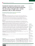 Cover page: Combined melatonin and poricoic acid A inhibits renal fibrosis through modulating the interaction of Smad3 and β-catenin pathway in AKI-to-CKD continuum