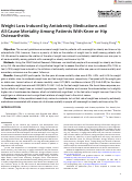 Cover page: Weight Loss Induced by Antiobesity Medications and All‐Cause Mortality Among Patients With Knee or Hip Osteoarthritis