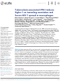 Cover page: Tuberculosis-associated IFN-I induces Siglec-1 on tunneling nanotubes and favors HIV-1 spread in macrophages