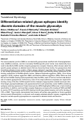 Cover page: Differentiation-related glycan epitopes identify discrete domains of the muscle glycocalyx