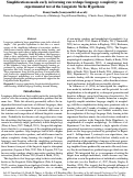 Cover page: Simplifications made early in learning can reshape language complexity: an experimental test of the Linguistic Niche Hypothesis