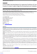 Cover page: An Ensemble Learning Approach to Improving Prediction of Case Duration for Spine Surgery: Algorithm Development and Validation