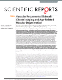 Cover page: Vascular Response to Sildenafil Citrate in Aging and Age-Related Macular Degeneration