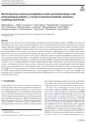 Cover page: North American extreme precipitation events and related large-scale meteorological patterns: a review of statistical methods, dynamics, modeling, and trends