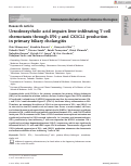 Cover page: Ursodeoxycholic acid impairs liver‐infiltrating T‐cell chemotaxis through IFN‐γ and CX3CL1 production in primary biliary cholangitis