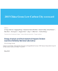 Cover page: 2015 China Green Low-Carbon City scorecard