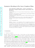 Cover page: Symmetry Breaking in Few Layer Graphene Films