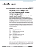 Cover page: Method comparison and estimation of causal effects of insomnia on health outcomes in a survey sampled population