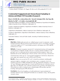 Cover page: Community Engagement and Venue-Based Sampling in Adolescent Male Sexually Transmitted Infection Prevention Research