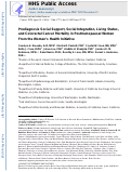 Cover page: Prediagnosis social support, social integration, living status, and colorectal cancer mortality in postmenopausal women from the women's health initiative