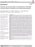 Cover page: Synthesis and characterization of osteoinductive visible light‐activated adhesive composites with antimicrobial properties