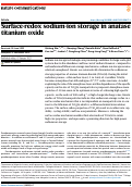 Cover page: Surface-redox sodium-ion storage in anatase titanium oxide.