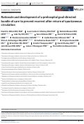 Cover page of Rationale and development of a prehospital goal-directed bundle of care to prevent rearrest after return of spontaneous circulation.