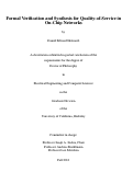 Cover page: Formal Verification and Synthesis for Quality-of-Service in On-Chip Networks