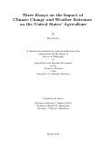 Cover page: Three Essays on the Impact of Climate Change and Weather Extremes on the United States' Agriculture