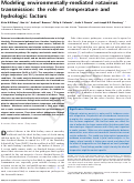 Cover page: Modeling environmentally mediated rotavirus transmission: The role of temperature and hydrologic factors