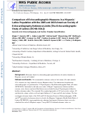 Cover page: Comparison of Echocardiographic Measures in a Hispanic/Latino Population With the 2005 and 2015 American Society of Echocardiography Reference Limits (The Echocardiographic Study of Latinos)