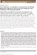 Cover page: Poor adherence to medication as assessed by the Morisky Medication Adherence Scale‐8 and low satisfaction with treatment in 237 psoriasis patients