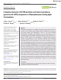 Cover page: Interplay between LHCSR proteins and state transitions governs the NPQ response in Chlamydomonas during light fluctuations