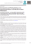 Cover page: Development and Piloting Testing of an Experimental Tobacco and Nicotine Product Marketplace.