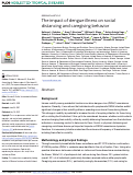 Cover page: The impact of dengue illness on social distancing and caregiving behavior