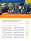 Cover page of Youth-focused Community and Citizen Science Research Brief: Fostering Environmental Science Agency