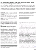 Cover page: The Relationship between Body Mass Index and Mental Health Among Iraq and Afghanistan Veterans