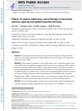 Cover page: Effects of curative-intent lung cancer therapy on functional exercise capacity and patient-reported outcomes