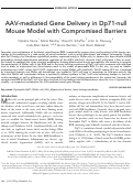 Cover page: AAV‐mediated gene delivery in Dp71‐null mouse model with compromised barriers