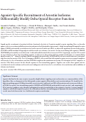 Cover page: Agonist-Specific Recruitment of Arrestin Isoforms Differentially Modify Delta Opioid Receptor Function