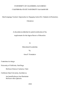 Cover page: Dual Language Teachers' Approaches to Engaging Latino ELL Students in Elementary Education