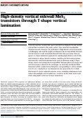 Cover page: High-density vertical sidewall MoS2 transistors through T-shape vertical lamination.