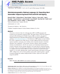 Cover page: Histoimmunogenetics Markup Language 1.0: Reporting next generation sequencing-based HLA and KIR genotyping