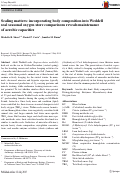 Cover page: Scaling matters: incorporating body composition into Weddell seal seasonal oxygen store comparisons reveals maintenance of aerobic capacities