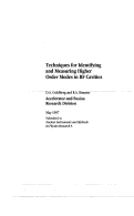 Cover page: Techniques for Identifying and Measuring High Order Modes in RF Cavities