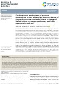 Cover page: Clarification of mechanisms of protonic photovoltaic action initiated by photoexcitation of strong photoacids covalently bound to hydrated Nafion cation-exchange membranes wetted by aqueous electrolytes