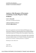 Cover page: Analyses of the Response of Pavements Containing Ceramic Plugs for Vehicle Guidance