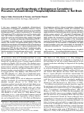 Cover page: Occurrence and Biosynthesis of Endogenous Cannabinoid Precursor,N-Arachidonoyl Phosphatidylethanolamine, in Rat Brain