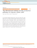 Cover page: Two-dimensional isobutyl acetate production pathways to improve carbon yield