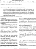 Cover page: Use of Intravitreal Triamcinolone in the Treatment of Macular Edema Related to Retinal Vein Occlusion