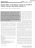 Cover page: Solvation Effects on the Dielectric Constant of 1 M LiPF6 in Ethylene Carbonate: Ethyl Methyl Carbonate 3:7