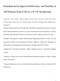 Cover page: Simultaneously Improved Efficiency and Stability in All-Polymer Solar Cells by a P–i–N Architecture