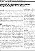 Cover page: Presence of diabetes risk factors in a large U.S. eighth-grade cohort.