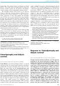 Cover page: Response to ‘Osteodystrophy and dialysis survival’