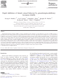 Cover page: Rapid inhibition of female sexual behavior by gonadotropin-inhibitory hormone (GnIH).