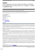 Cover page: A Novel Approach to Assess Weekly Self-efficacy for Meeting Personalized Physical Activity Goals Via a Cellphone: 12-Week Longitudinal Study