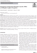 Cover page: Management of Pigmented Villonodular Synovitis (PVNS): an Orthopedic Surgeon’s Perspective