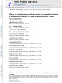 Cover page: Effects of a multicomponent intervention to streamline initiation of antiretroviral therapy in Africa: a stepped-wedge cluster-randomised trial