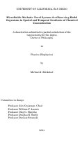 Cover page: Microfluidic Methods : Novel Systems for Observing Model Organisms in Spatial and Temporal Gradients of Chemical Concentration